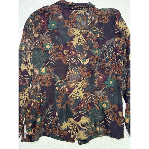 Sag Harbor Womens sz 14 Button up shirt Long sleeve casual Paisley - Picture 9 of 13